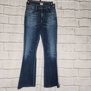 Citizens of Humanity Womens Dark Wash Blue Fleetwood High Rise Flare Jeans Sz 26